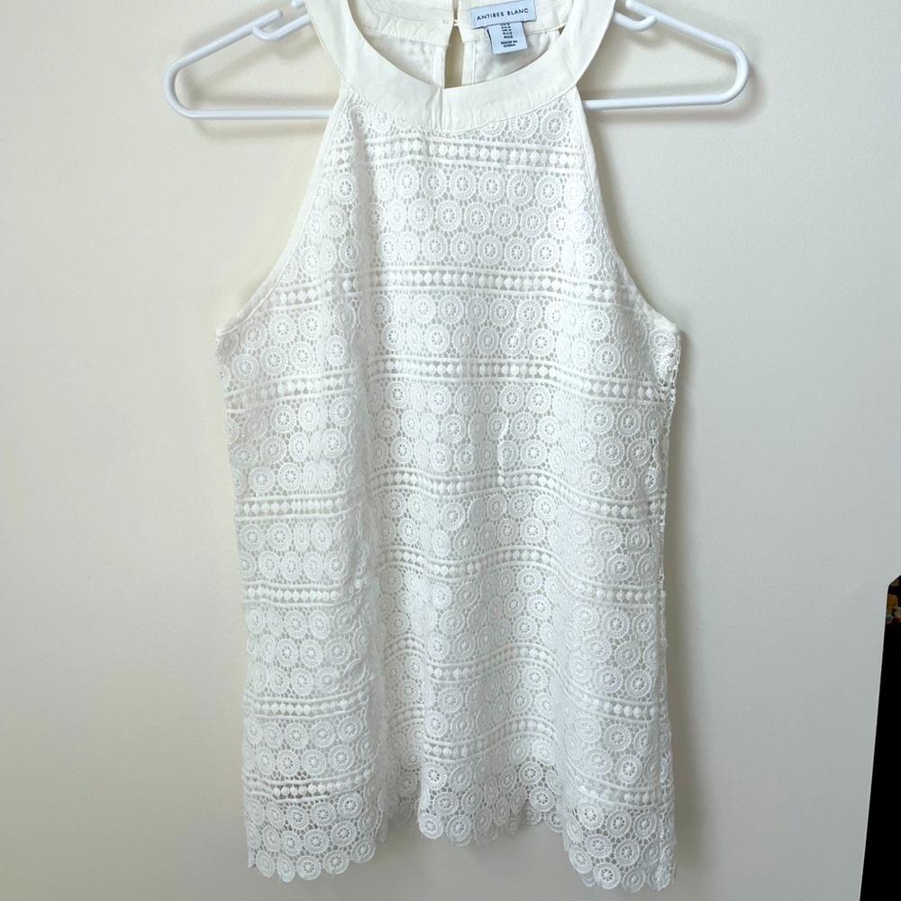 Lace high neck blouse